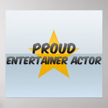 Stolzer Entertainer-Schauspieler Posterdruck