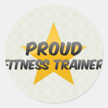 Stolzer Fitness-Trainer Runder Aufkleber