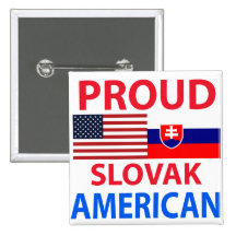 Stolzer slowakischer Amerikaner Anstecknadelbuttons
