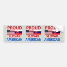 Stolzer slowakischer Amerikaner Autosticker