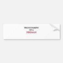 Stolzes Elternteil eines FEUERWEHRMANNES Autosticker
