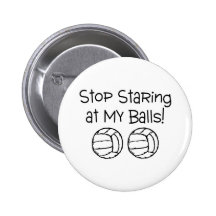 Stoppen Sie, entlang meiner Ball-Volleybälle anzus Anstecknadelbutton