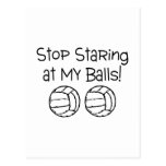 Stoppen Sie, entlang meiner Ball-Volleybälle anzus Postkarte