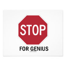 Stoppen Sie für Genie (Stoppschild) Individuelle Einladungen