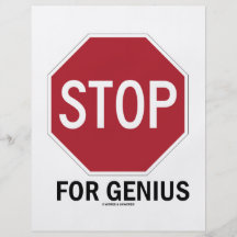 Stoppen Sie für Genie (Stoppschild) Bedruckte Flyer