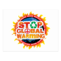 Stoppen Sie globale Erwärmung Postkarte