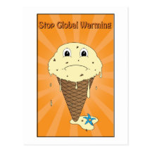 Stoppen Sie globale Erwärmung Postkarten