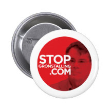 STOPPEN Sie Gronstalling Knopf Anstecknadelbutton
