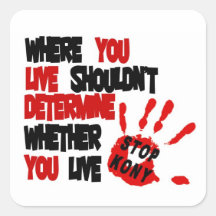 STOPPEN SIE KONY 2012 QUADRATSTICKER