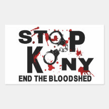 Stoppen Sie Kony. Beenden Sie das Blutvergießen Aufkleber