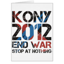 Stoppen Sie Kony Grußkarte