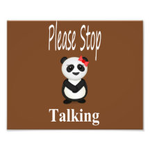 Stoppen Sie, Panda-Bären zu sprechen Photodrucke