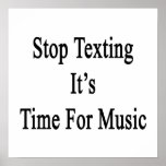 Stoppen Sie simsen es ist Zeit für Musik Posterdrucke