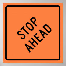Stoppen Sie voran Landstraßen-Bau-Zeichen Plakate