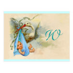 STORCH-BABY-DUSCHE 2 POSTKARTE