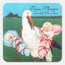 STORCH-DOPPELBabyparty Sticker