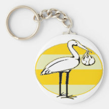 Storch-und Baby-Bündel Schlüsselbänder