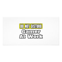 Stören Sie… Spiel nicht bei der Arbeit Foto Grußkarte