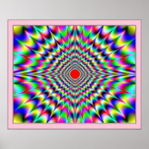 Strahlendes Fraktal Sun Posterdruck