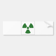Strahlungs-Klee-Zeichen-Symbol-Warnzeichen-Symbol Auto Aufkleber