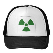 Strahlungs-Klee-Zeichen-Symbol-Warnzeichen-Symbol Baseballmütze
