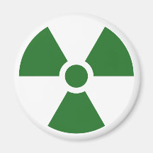 Strahlungs-Klee-Zeichen-Symbol-Warnzeichen-Symbol Magnete