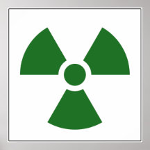 Strahlungs-Klee-Zeichen-Symbol-Warnzeichen-Symbol Posterdrucke