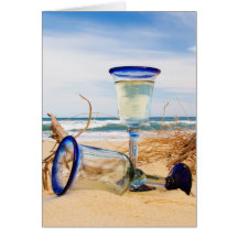 Strand, der Notecard träumt Grußkarten