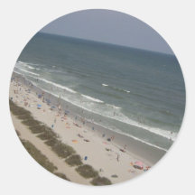 Strand des North Carolina Runder Aufkleber