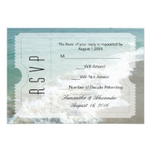 Strand-Hochzeit in Urlaubsorts-Karte kleines UAWG Personalisierte Einladungen