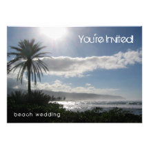 Strand-Hochzeits-Einladungs-Palme