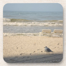 Strand-Ozean-Florida-Seemöwe-Fotografie-Untersetze