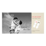 Strand-Rosa drehen Reinfall-Save the Date Mitteilu Fotogrußkarten