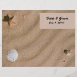 Strand-Ruhe gefaltetes Wedding Programm Vollfarbige Flyer