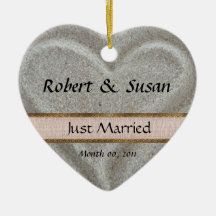 Strand-Sand-Herz-geformte Gastgeschenk Hochzeit Weinachtsornamente