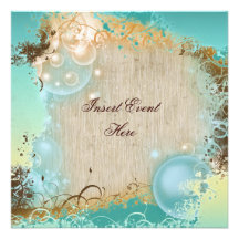 Strandthemahochzeit - elegantes Party Personalisierte Einladung