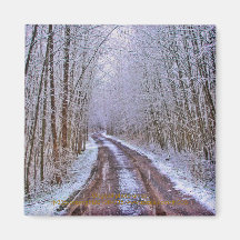 Straße und Schneemagnet Kühlschrankmagnet