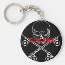 Straßen-Skate Keychain [SKATE-SCHÄDEL-LOGO] Schlüsselbänder