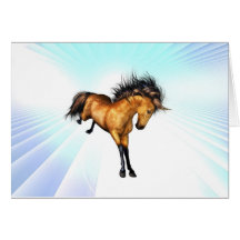 Sträubende Einhorn-Gruß-Karte