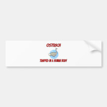 Strauß eingeschlossen in einem menschlichen Körper Auto Sticker