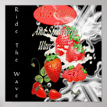 StrawberryandRasberrywave, RideTheWave Plakatdruck