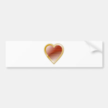 Streifen-Herz Autosticker