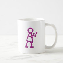 Strichfigur Frau stick woman Teetasse