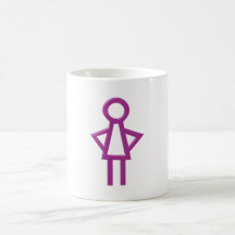 Strichfigur Frau stick woman Teetassen