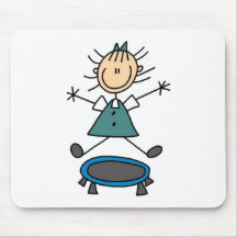 Strichmännchen auf Trampoline Mousepad