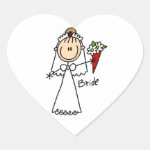 Strichmännchen-Braut-T-Shirts und Geschenke Sticker