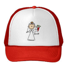 Strichmännchen-Braut-T-Shirts und Geschenke Kappe