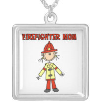 Strichmännchen-Feuerwehrmann-Mamma-Halskette halsketten
