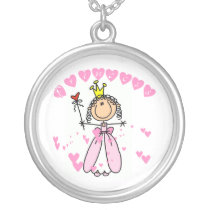 Strichmännchen-Herz-Prinzessin Necklace halsketten