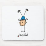 Strichmännchen-Mädchen, das Handstands Mousepad tu